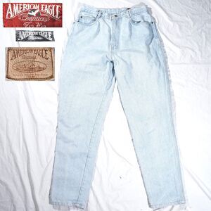 Vintage American Eagle For Her Blue Jeans Light Wash Size 14 70s 80s RARE